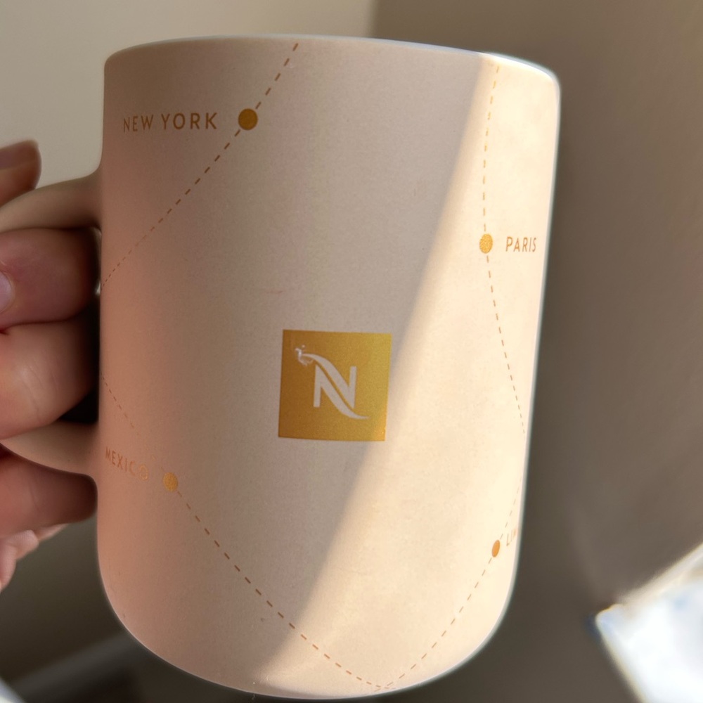 Nespresso Cream Mug with Gold Details